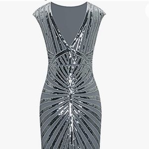 Women’s 1920s Mermaid Maxi Long Dress Sequin Formal Dress Evening Gown Dress